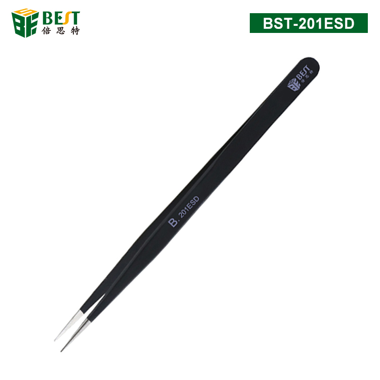 BST-201ESD 優質鋼化防靜電鑷子