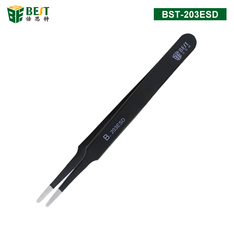 BST-203ESD 優質鋼化防靜電鑷子