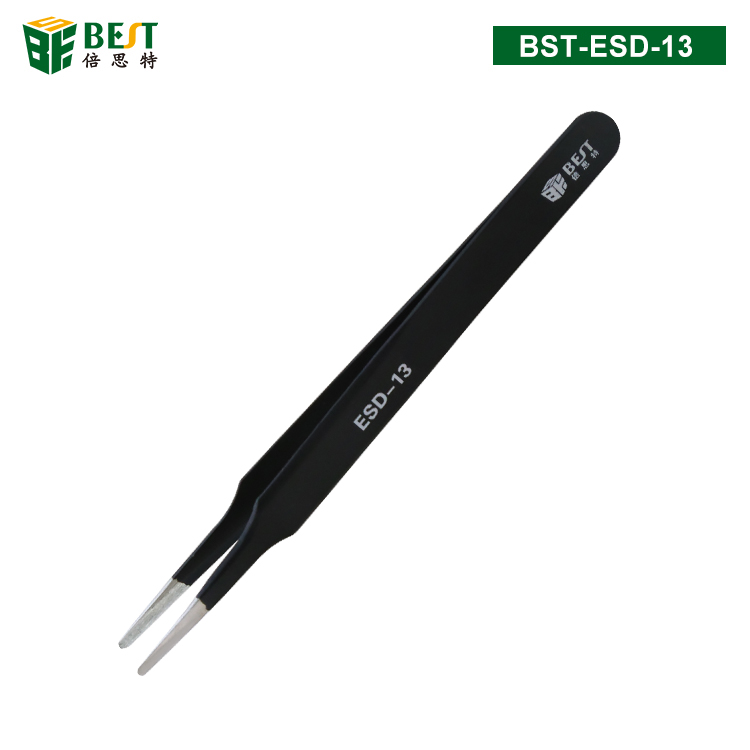 BST-ESD-13 優質鋼化高級防靜電鑷子