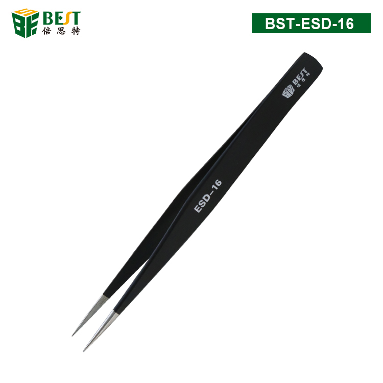BST-ESD-16 優質鋼化高級防靜電鑷子