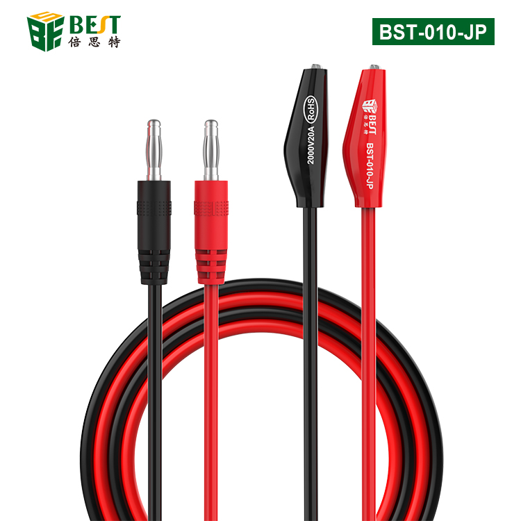 BST-010-JP 超導(dǎo)傳輸香蕉頭轉(zhuǎn)鱷魚夾測試線 電力測試線 高壓電源夾子 萬用表插頭 香蕉頭導(dǎo)線 鱷魚夾純銅帶線試驗(yàn) 夾子線