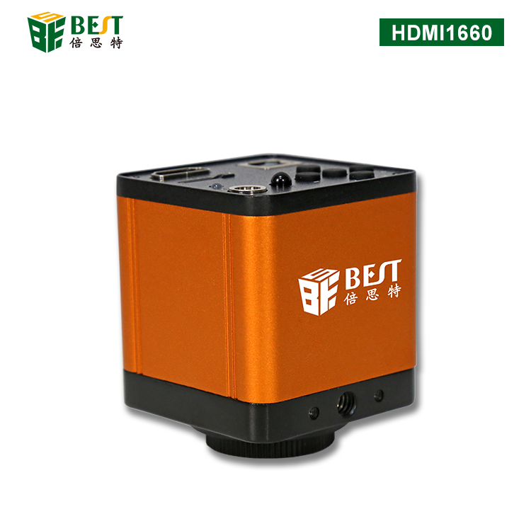 BST-1660 顯微鏡攝像機 橙色 高清視頻顯微鏡工業相機高清攝像頭 C/CS接口三目體視顯微鏡 主板珠寶芯片金屬檢測維修